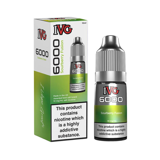 IVG 6000 Nic Salts Sourberry Fusion 10ml in 10mg and 20mg