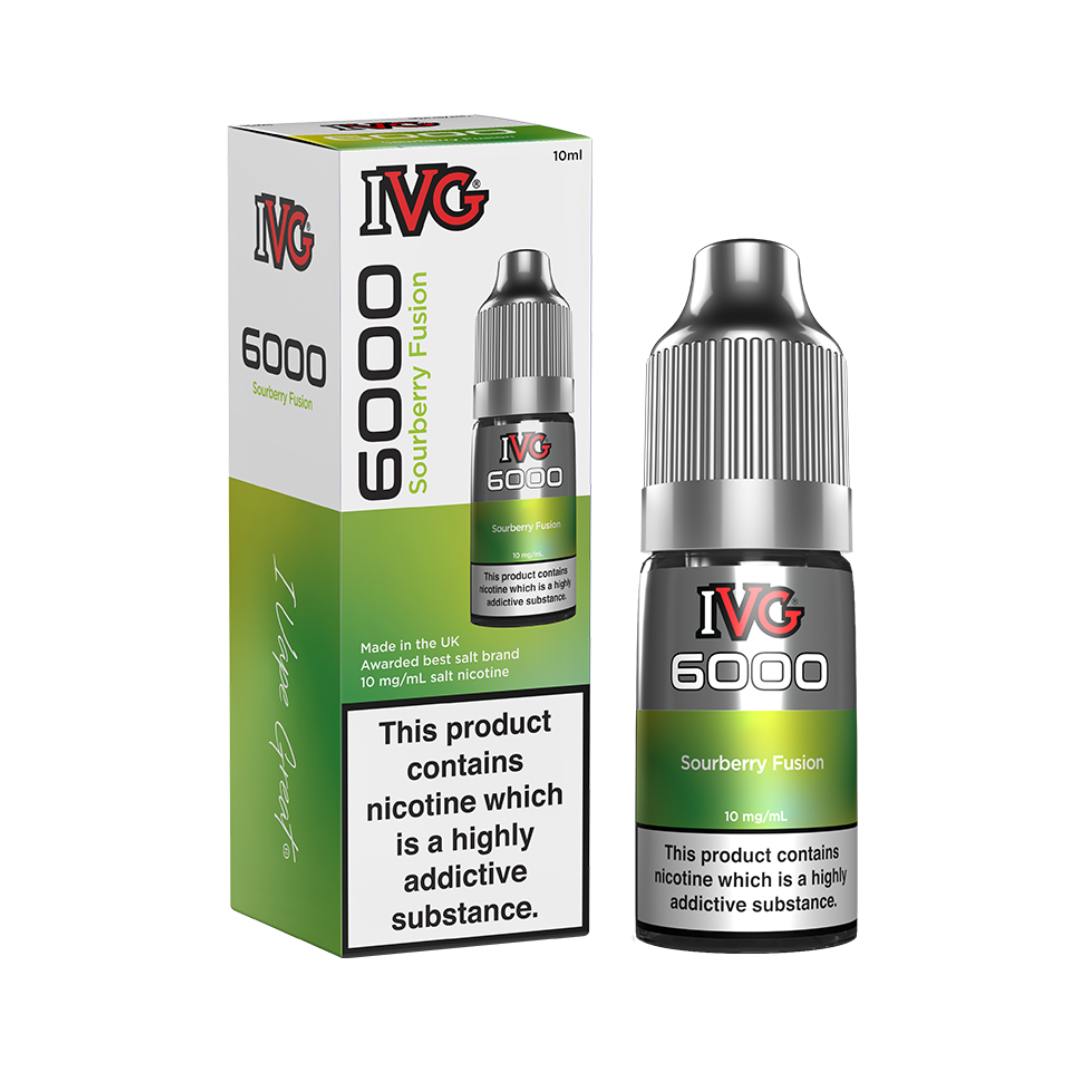IVG 6000 Nic Salts Sourberry Fusion 10ml in 10mg and 20mg
