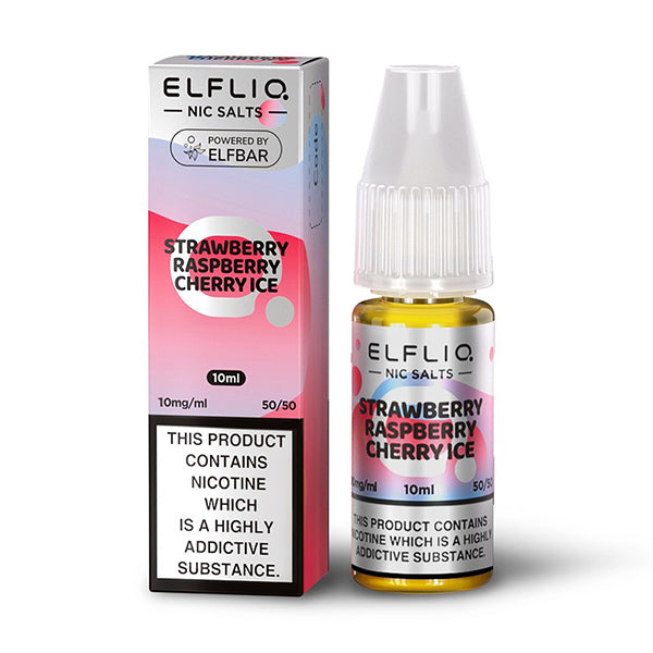 Elfliq Nic-salts Strawberry Raspberry Cherry Ice by elfbar 10 and 20mg